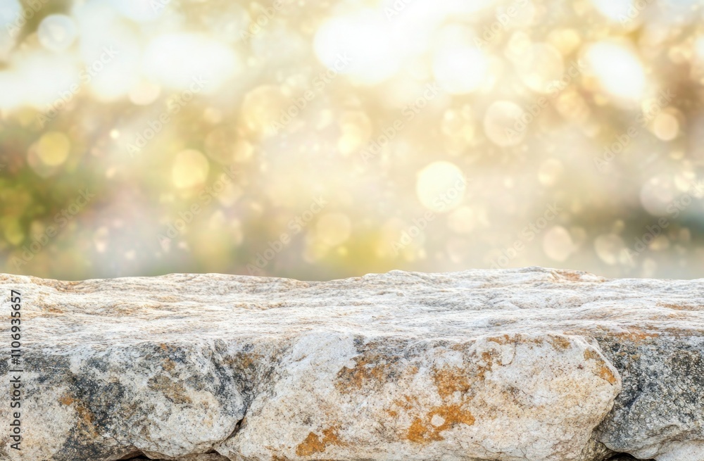 Aufkleber A textured stone surface with a blurred, glowing background for design or display purposes.