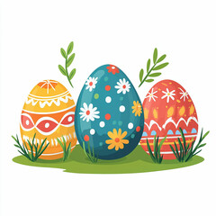 Happy Easter background, card, poster. Vector