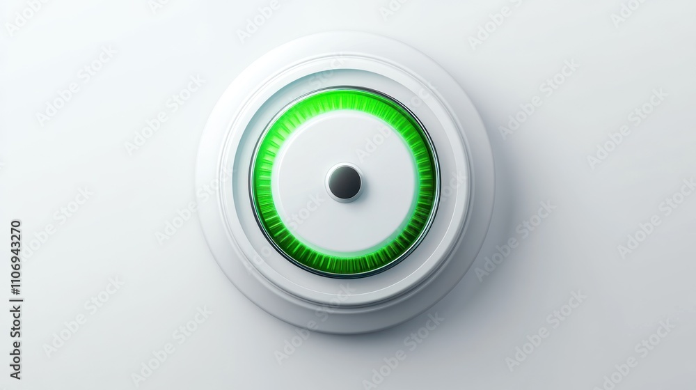 Aufkleber a circular gauge with a green indicator, suggesting measurement or control.