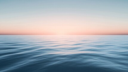 Fototapeta premium Tranquil Ocean Sunset: A Serene Landscape