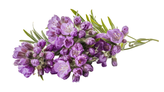 Lavender flowers isolated on white background