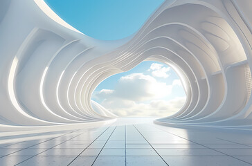 Naklejka premium Minimal architectural space