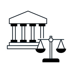 Public Sector Governance. The Pillars of Public Service. Vector Icon.