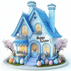 Happy Easter background, card, poster. Vector