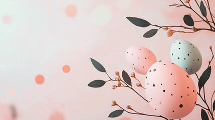 Happy Easter background, card, poster. Vector
