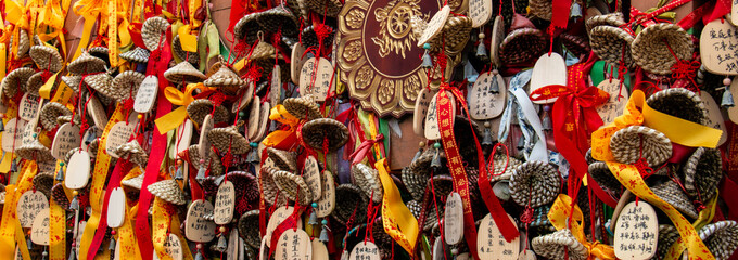 Praying decoration in the temple