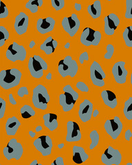 Bright colorful seamless leopard print background. Wild exotic animal print design. wallpaper.