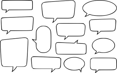 Obraz premium The Speech bubble, speech balloon, chat bubble line art icon for apps and websites.