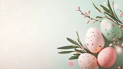 Happy Easter background, card, poster. Vector