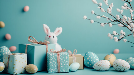 Happy Easter background, card, poster. Vector