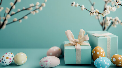 Happy Easter background, card, poster. Vector