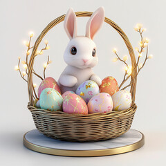 Happy Easter background, card, poster. Vector