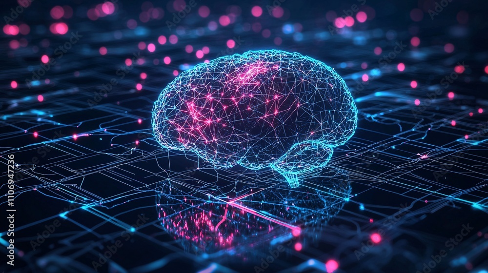 Aufkleber energy and brain technology driving digital intelligence through data patterns and evolution in conn