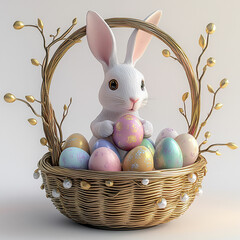 Happy Easter background, card, poster. Vector