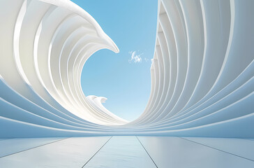 Naklejka premium Minimal architectural space