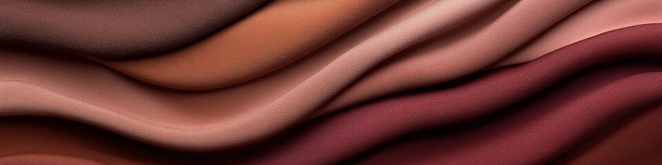 Elegant waves of diverse fabric colors create a rich, textured backdrop.