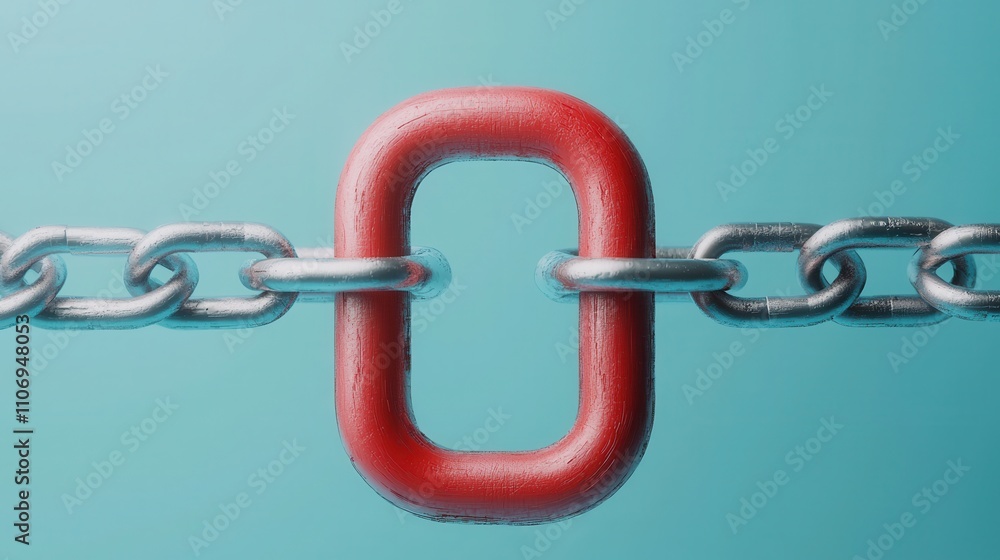 Poster secure multipurpose internet mail extension (s/mime) concept. red link in a silver chain against a b