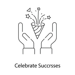 Obraz premium Celebrate Successes Icon. Vector Icon Design