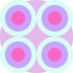 Colorful Concentric Circles, Circular Abstract Art