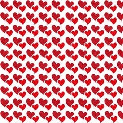 Red Heart Pattern, Repeating Heart Design, Valentine's Day Background