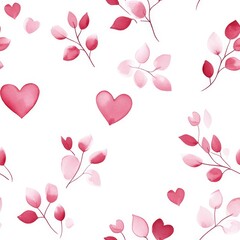 Watercolour heart shape isolated on white background. ai generated