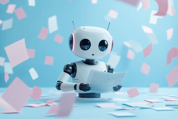 ai copywriting bot using chatgpt for content creation artificial intelligence concept 3d illustration