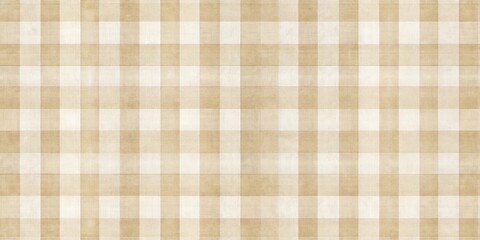 Cream and Beige Gingham Fabric Texture A Seamless Pattern for Design Projects