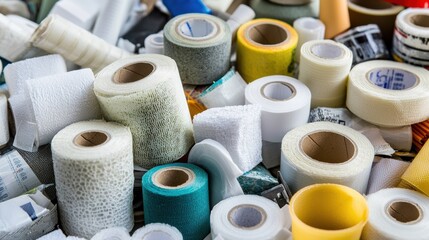 Crafting creativity a vibrant array of tapes at a diy workshop home studio colorful environment