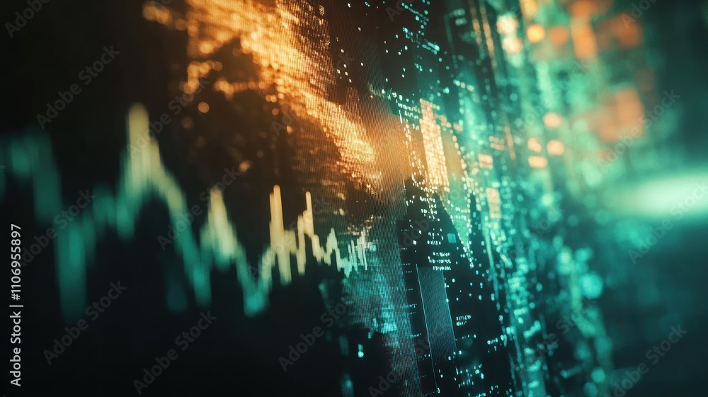 Poster abstract data visualization: a symphony of digital information