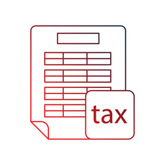 tax gradient icon with white background vector stock illustration