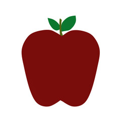 The red apple on png transparan format. 
