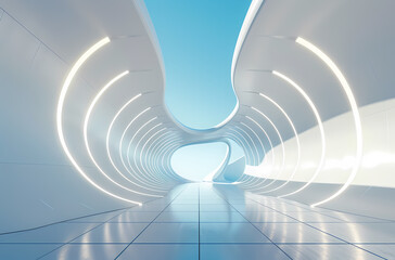 Naklejka premium Minimal architectural space