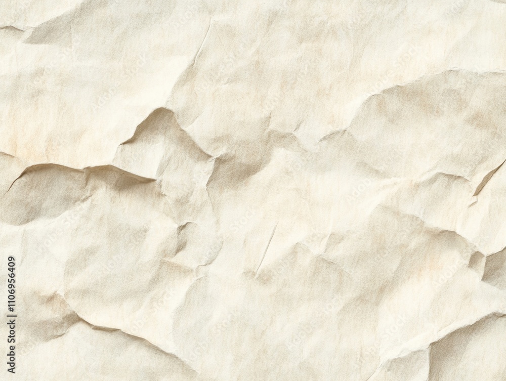 Poster white paper with a rough texture and a few creases. the paper appears to be torn and has a somewhat 