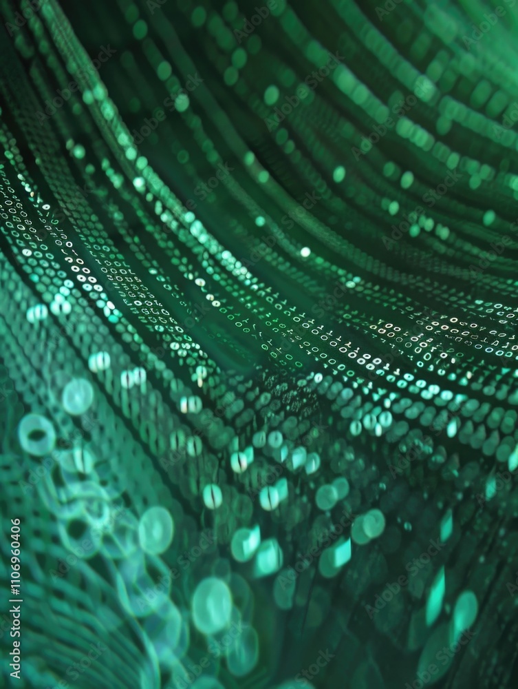 Aufkleber green image with a lot of dots and lines. the image is abstract and has a futuristic feel to it