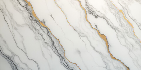 A close-up view of elegant marble with gray and gold veining, showcasing its smooth surface and luxurious appearance for graphic resources.