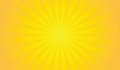 abstract yellow comic rays sunburst vector design template