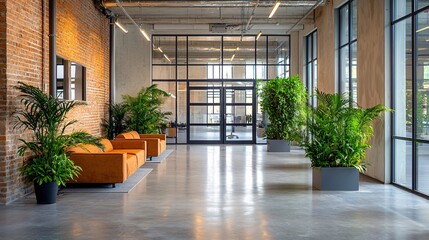 Obraz premium A smart office utilizing SaaS-based automation tools to enhance productivity Stock Photo with side copy space