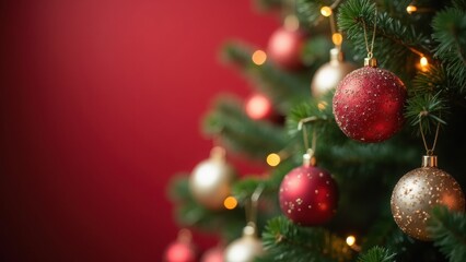 Fototapeta premium Holiday Decorations Bring Joy and Warmth Celebrating Christmas and the New Year Season