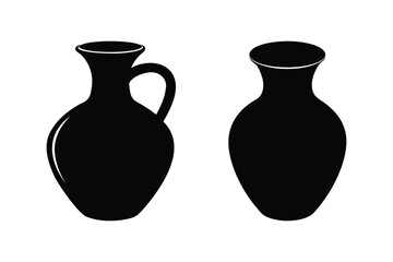 Set Of  Pottery Silhouette Vector Illustration Design for Creative and Decorative Arts