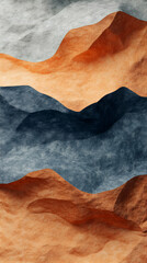 Abstract Textured Landscape,  Earthy Hues, Rolling Hills, Dynamic Forms, Organic Texture, Digital Art