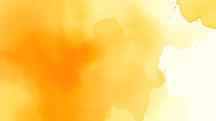 Obraz premium Abstract orange sunrise watercolor background, space for text. Generative AI