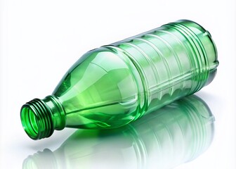 High-Quality Product Photography of an Empty Plastic Bottle Isolated on a White Background for Eco-Friendly Packaging and Recycling Concepts