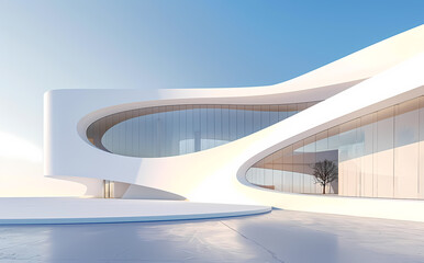 Naklejka premium Minimal architectural space