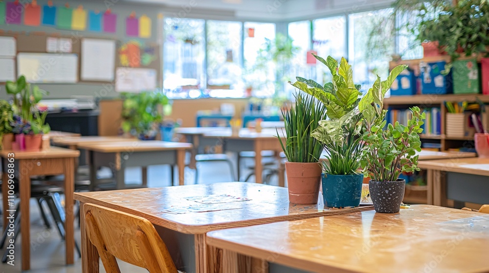 Aufkleber a classroom setting equipped with ar tools to make complex subjects visually engaging for students s