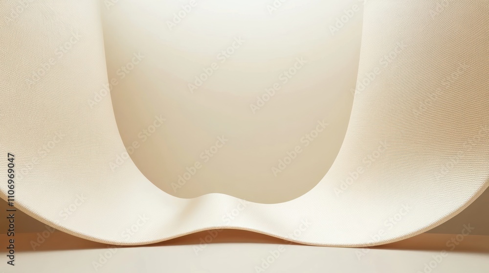 Aufkleber a smooth, curved surface with soft lighting creates an inviting and serene ambiance.