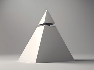 Fototapeta premium Abstract 3D Rendering of Pyramidical Shape Rotating simple