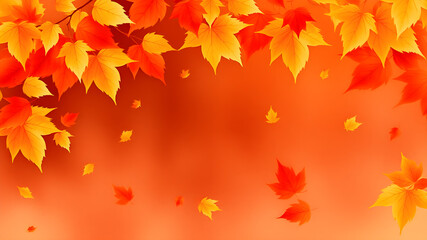 Autumn Leaves Rich reds, oranges, and yellows with textured strokes mimicking fallen autumn leaves background. Generative AI