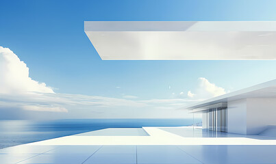 Fototapeta premium Minimal architectural space