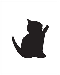 This is cat silhouette vector design