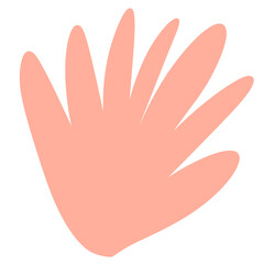 hand drawn organic leaf element